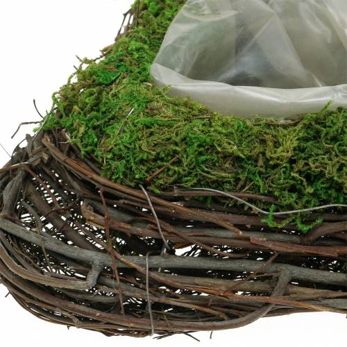 Floristik24 Roślinne serce winorośli, mech 26×36cm H9cm