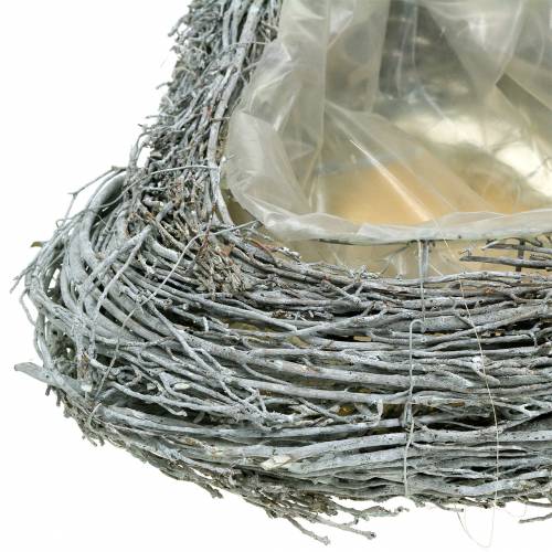 Floristik24 Roślinne gałęzie serca umyte na biało 40cm x 30cm