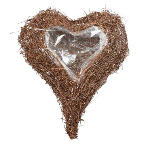 Floristik24 Serce roślinne Serce winorośli Miska na rośliny Natural Salim 25x30x6cm