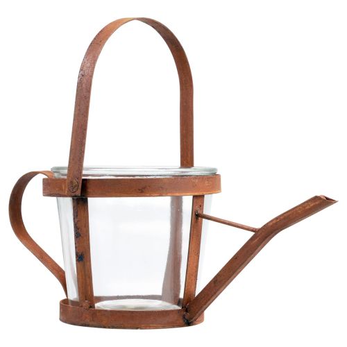 Floristik24 Konewka dekoracyjna latarnia doniczka dekoracja ogrodowa rdza 29cm