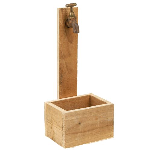 Produkt Doniczka Drewniana Fontanna Doniczka Optyka Naturalna Rdza Dł. 15,5 cm