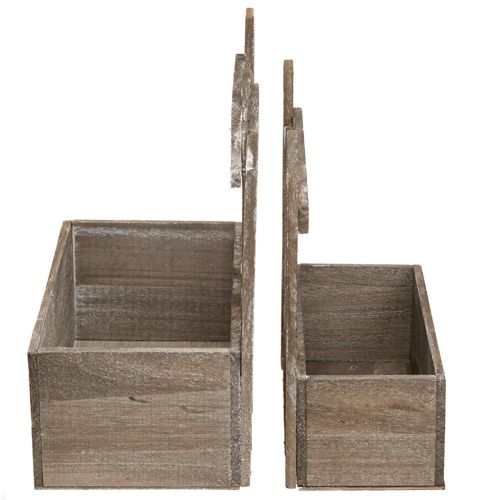 Produkt Doniczka Drewniana Mini Skrzynka na Kwiaty L22/25 cm Zestaw 2 szt.