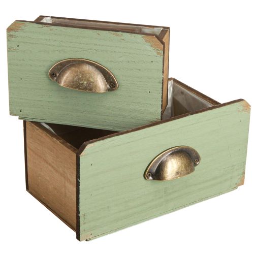 Produkt Skrzynka na rośliny drewniana dekoracja szuflad 22/18cm, zestaw 2 sztuk