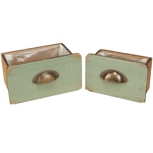 Produkt Skrzynka na rośliny drewniana dekoracja szuflad 22/18cm, zestaw 2 sztuk
