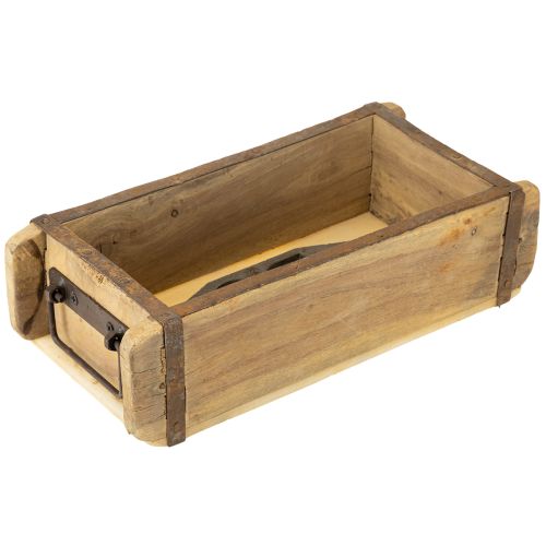 Floristik24 Doniczka drewniana w kształcie cegły z recyklingu drewna 32×15×10cm