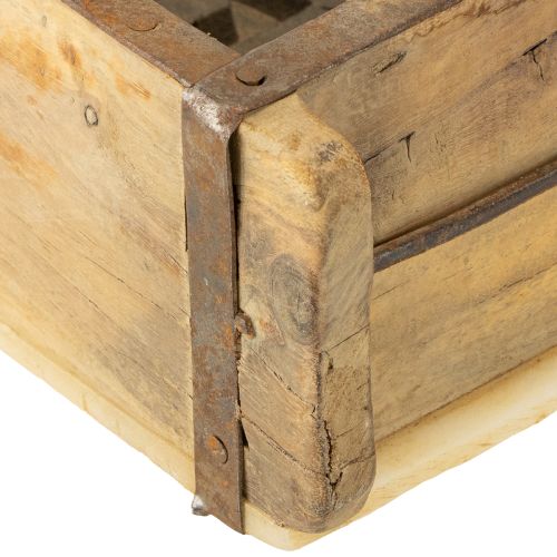 Produkt Doniczka drewniana w kształcie cegły z recyklingu drewna 32×15×10cm