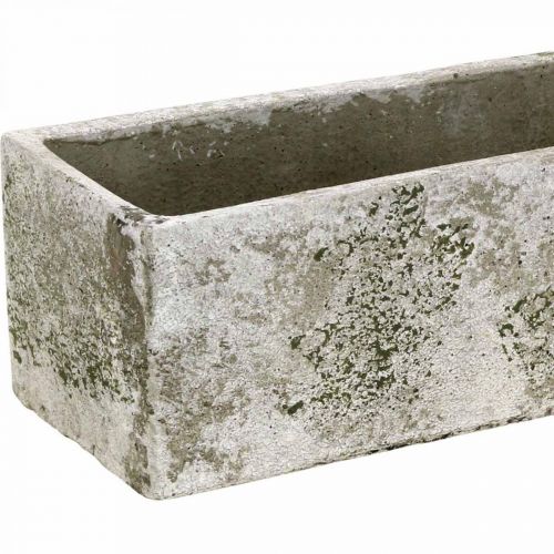 Floristik24 Doniczka betonowa antyczna prostokątna donica 30×8×7cm