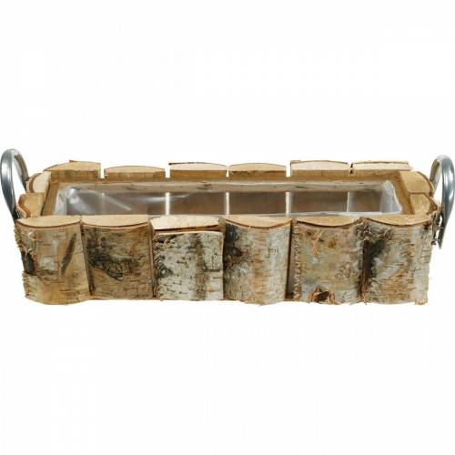 Floristik24 Skrzynka na rośliny brzozowe z uchwytami 40×15×13cm drewno brzozowe deco