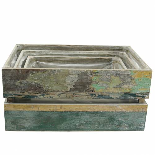Floristik24 Planter drewniany 45/39/34,5cm 3szt.