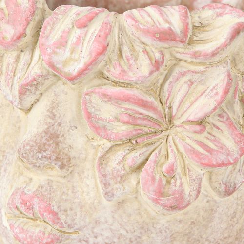 Produkt Doniczka na kwiaty w kolorze betonu, do zawieszenia, różowa, wys. 13 cm