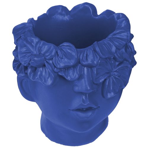 Produkt Roślina Głowa Poliresin Popiersie Doniczka Niebieski 13.5×13×14cm