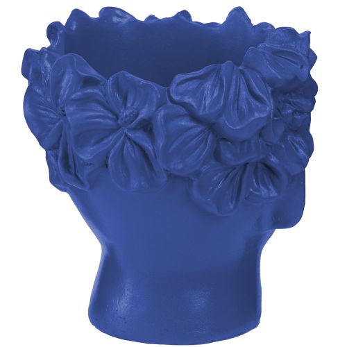 Produkt Roślina Głowa Poliresin Popiersie Doniczka Niebieski 13.5×13×14cm