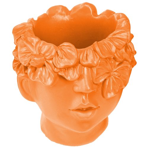 Produkt Doniczka Plant Head Plant Bust Pomarańczowa 13,5×13×14 cm