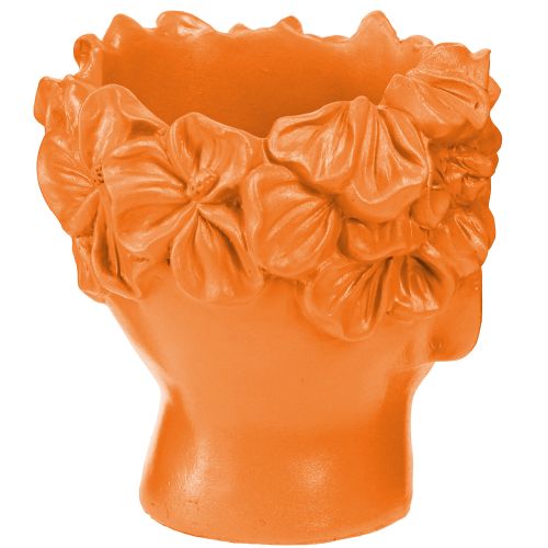 Produkt Doniczka Plant Head Plant Bust Pomarańczowa 13,5×13×14 cm