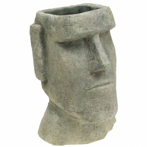 Floristik24 Planter Head Moai Bust Grey H28cm