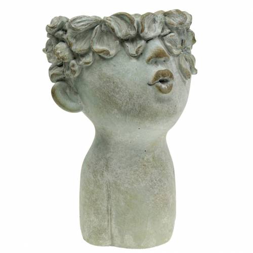 Głowa rośliny kamień lany Ø17,5cm H26cm