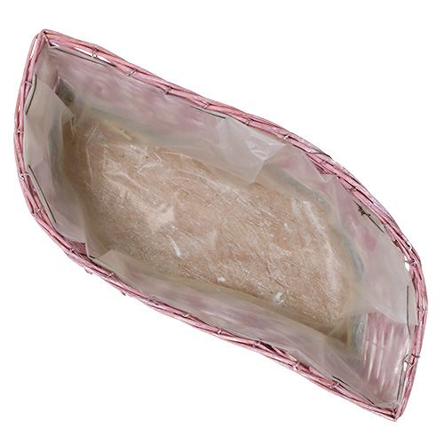 Floristik24 Kosz na doniczki Zestaw 2 koszy Wave Pink, Natural