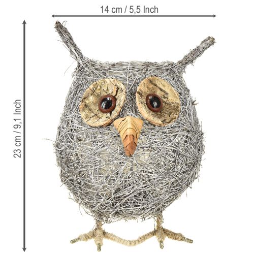 Produkt Koszyk na rośliny sowa winorośl biały myty Ø14cm