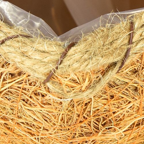 Produkt Koszyczek na rośliny dynia z folią, dekoracja jesienna pomarańczowa Ø18cm H15cm