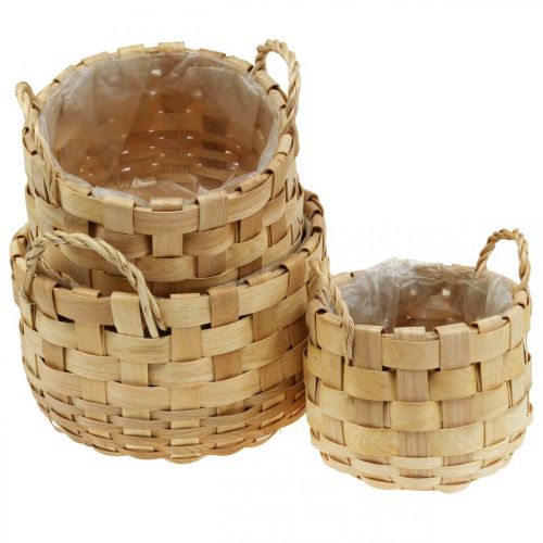 Produkt Kosz na rośliny doniczka kosz ozdobny natura Ø18/23/29cm zestaw 3 szt