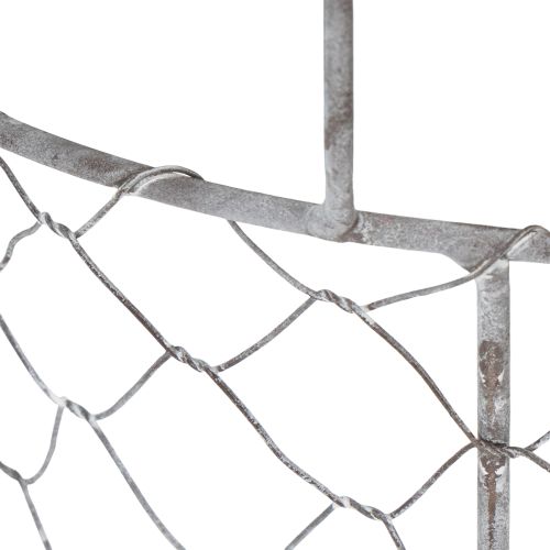 Produkt Kosz na rośliny z wkładem, druciany, doniczka, wiosenny srebrny, bielony, shabby chic, Ø22cm, wys. 17,5cm