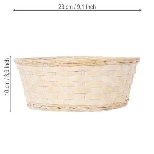 Produkt Koszyk pleciony jako stylowa dekoracja kwiatowa do salonu, 23cm, 6 szt.