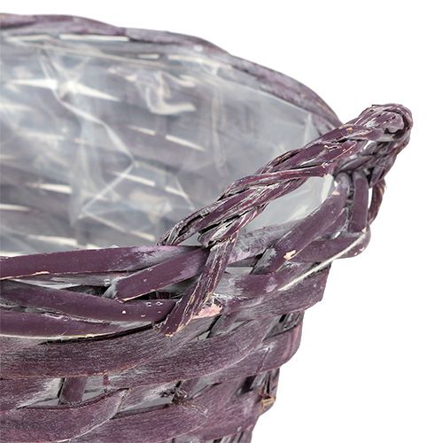 Kosz na kwiaty okrągły ciemnofioletowy Ø20cm H10cm