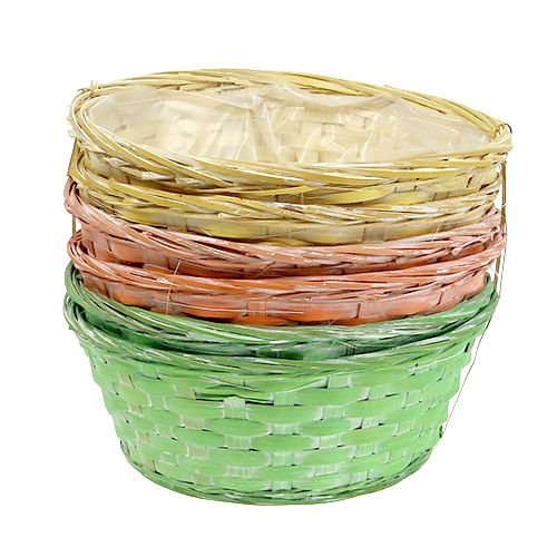 Produkt Kosz na rośliny okrągły Ø25cm pomarańczowy, żółty, zielony 6 szt