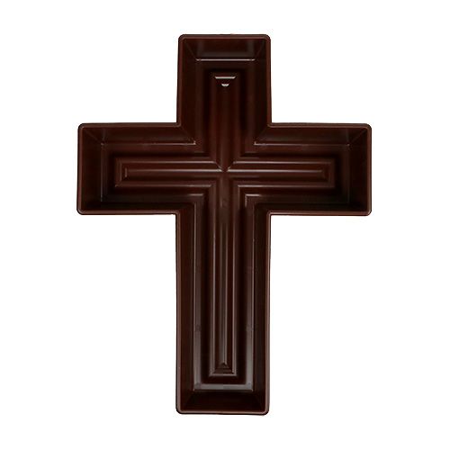 Krzyż roślinny 24cm x 32cm brązowy, 1szt