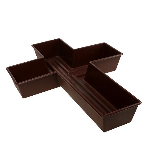 Floristik24 Roślinny Krzyż Brązowy 38cm x 50cm, 1szt