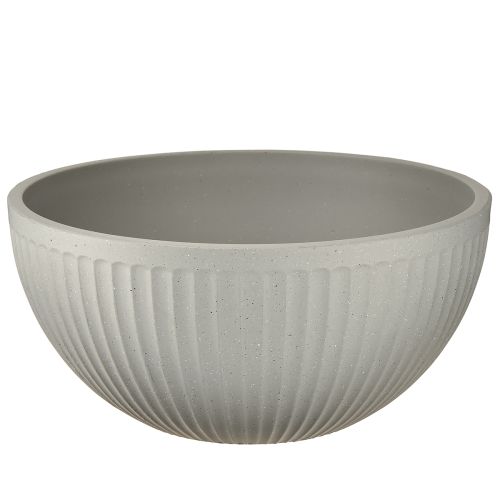 Doniczka plastikowa szara plamka z rowkami Ø30cm