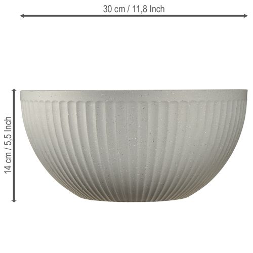 Produkt Doniczka plastikowa szara plamka z rowkami Ø30cm