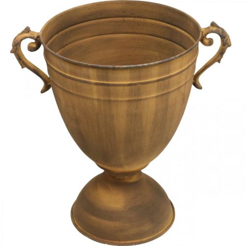 Floristik24 Metalowy wazon doniczkowy o rdzawym wyglądzie Ø22,5 cm W32,5 cm