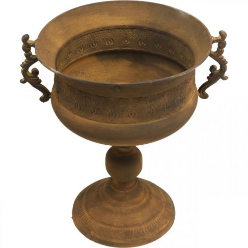 Floristik24 Doniczka rdzawy wazon w kształcie kubka duży metalowy Ø29cm W39cm