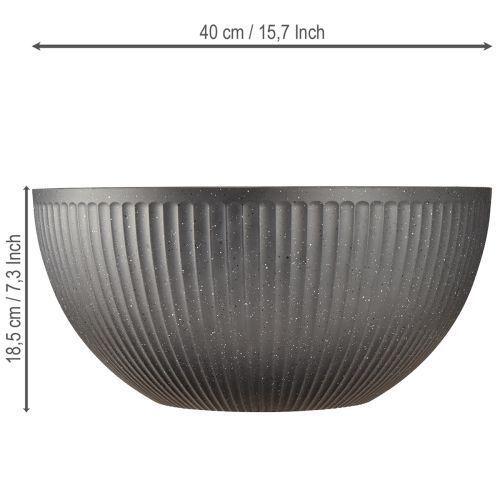 Produkt Doniczka plastikowa antracytowa Ø40cm wys. 18,5cm
