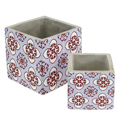 Floristik24 Doniczka do roślin z orientalnym wzorem 8cm x8cm /11cm x 11cm