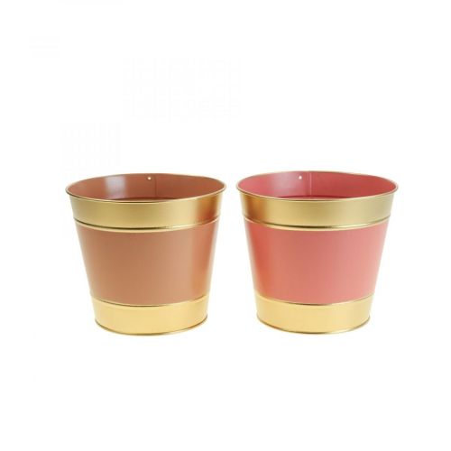 Floristik24 Sadzarka doniczka metalowa doniczka Ø13cm wys.12cm 4szt