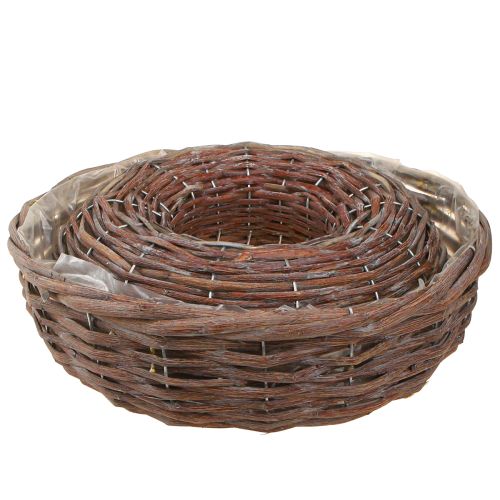 Floristik24 Pierścień do roślin doniczka drewno naturalny szary Ø30/35cm zestaw 2 szt.