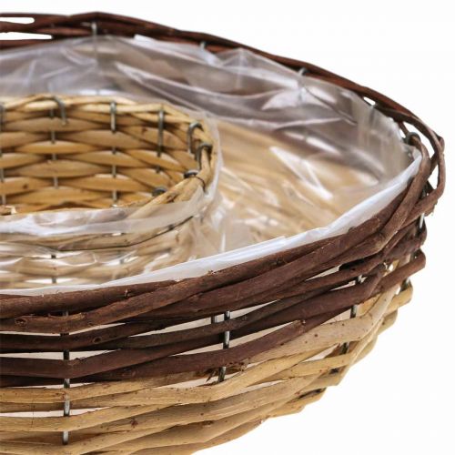 Floristik24 Obręcz roślinna z wierzby, miska na rośliny Ø35/30cm zestaw 2 szt