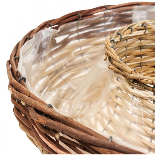 Floristik24 Obręcz roślinna z wierzby, miska na rośliny Ø44/38cm zestaw 2 szt