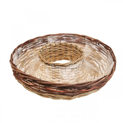 Floristik24 Obręcz roślinna z wierzby, miska na rośliny Ø44/38cm zestaw 2 szt