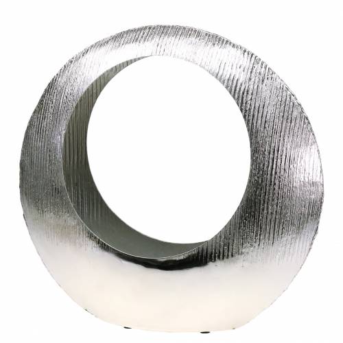 Floristik24 Pierścień do roślin stojący srebrny 40cm x 12cm H38cm