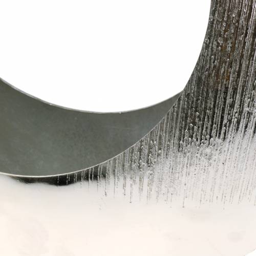 Floristik24 Pierścień do roślin stojący srebrny 40cm x 12cm H38cm