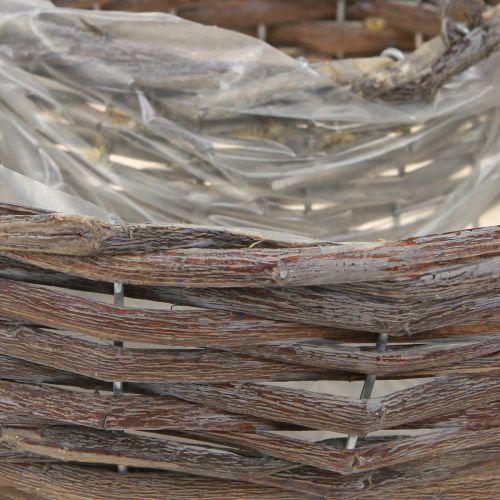Floristik24 Pierścienie Roślinne Drewno Rattan Naturalny Szary Ø40/45cm Zestaw 2