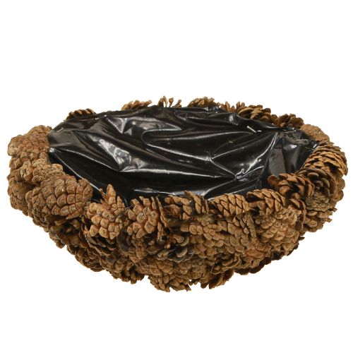 Floristik24 Donica na rośliny prawdziwe szyszki donica naturalna Ø28cm wys.9cm