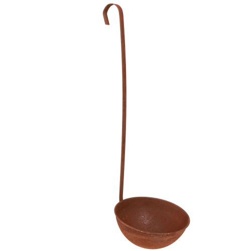 Floristik24 Miska na rośliny wisząca dekoracja kuchenna kielnia rdza Ø16,5cm 2szt