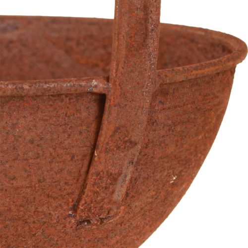 Floristik24 Miska na rośliny wisząca dekoracja kuchenna kielnia rdza Ø16,5cm 2szt