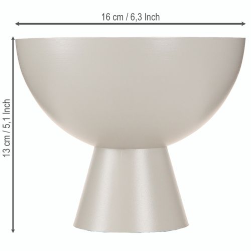 Produkt Trofeum dekoracyjne metalowe doniczki na podstawce szare Ø16cm wys.13cm