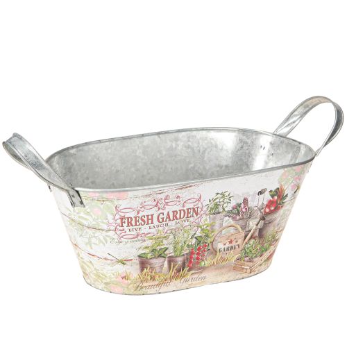 Produkt Doniczka metalowa owalna Fresh Garden 34,5x14x15,5cm