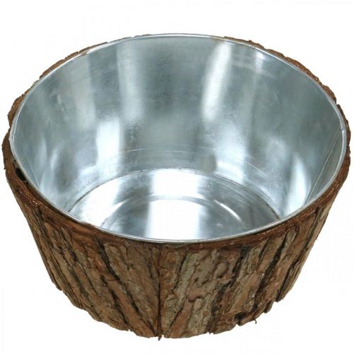 Floristik24 Miska na rośliny, doniczka, miska na kwiaty, dekoracja z kory drzewa Ø21cm W10cm